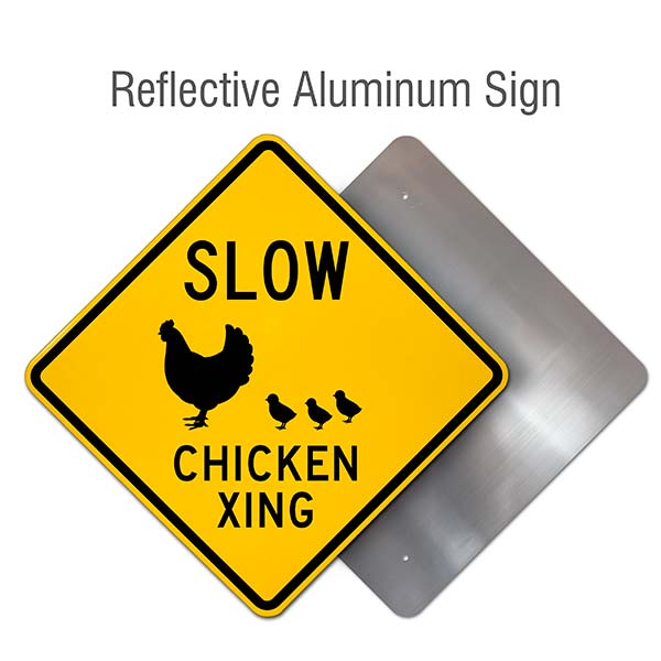 Slow Chicken Crossing Sign