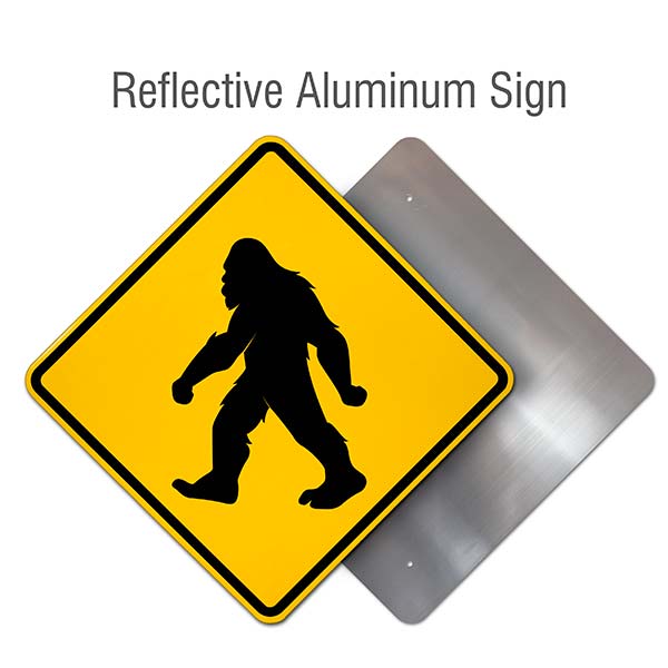 Sasquatch Big Foot Crossing Sign