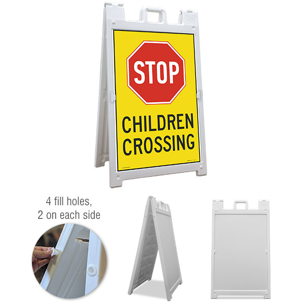Stop Children Crossing Sandwich Board Sign