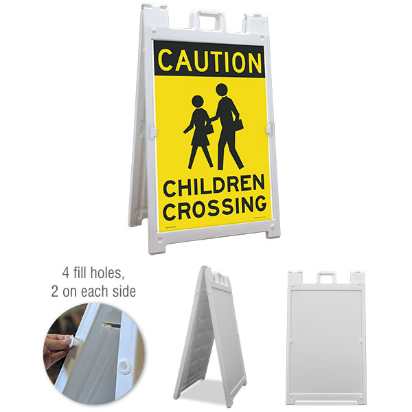 Caution Children Crossing Sandwich Board Sign