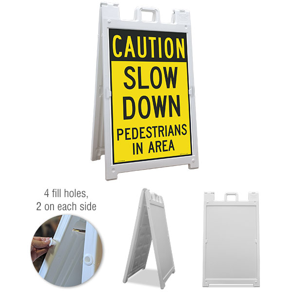 Caution Slow Down Sandwich Board Sign
