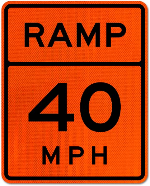 Advisory Ramp 35 MPH Sign