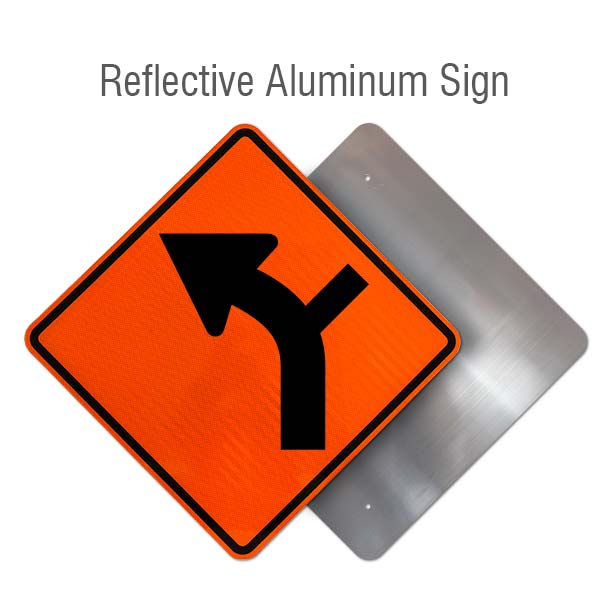 Left Combination Curve / Side Road Intersection Sign