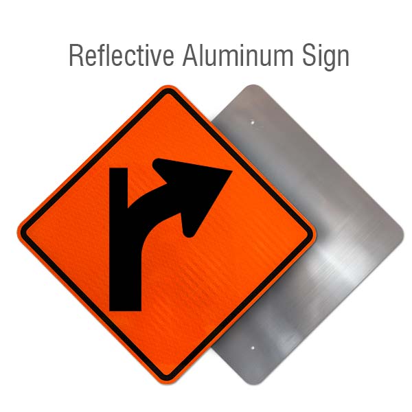 Right Combination Curve / Side Road Intersection (Tangent) Sign