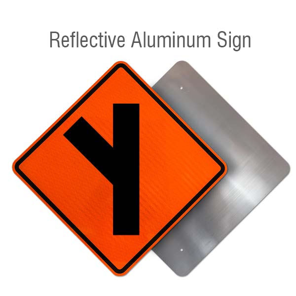Left Diagonal Side Road Intersection Sign