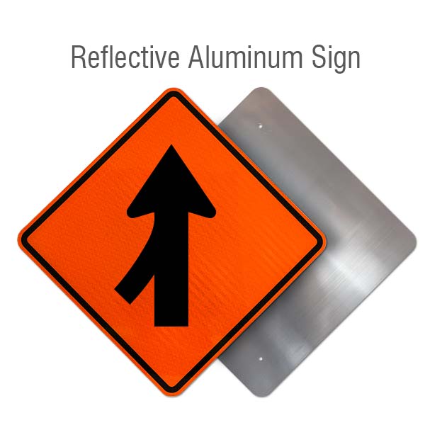 Left Merge Sign