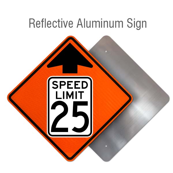 Reduced Speed Limit 25 MPH Sign