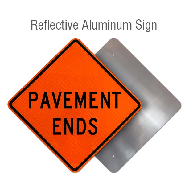 Pavement Ends Sign