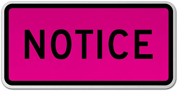 Notice Sign
