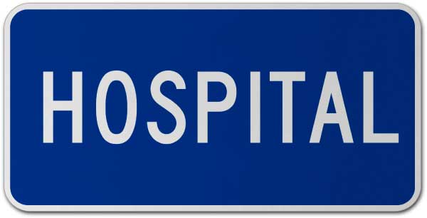 Hospital (plaque) Sign