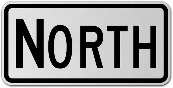 North Route Marker Sign