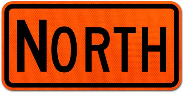 North Route Marker Sign