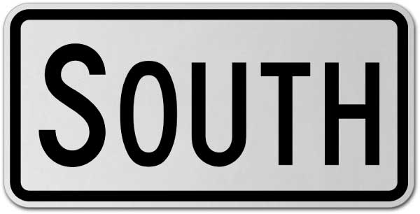 South Route Marker Sign