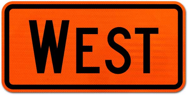 West Route Marker Sign