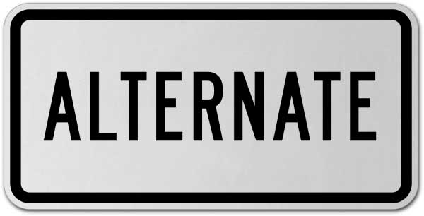 Alternative Route Marker Sign