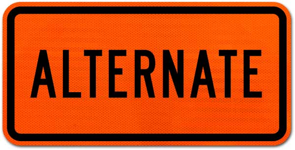 Alternative Route Marker Sign
