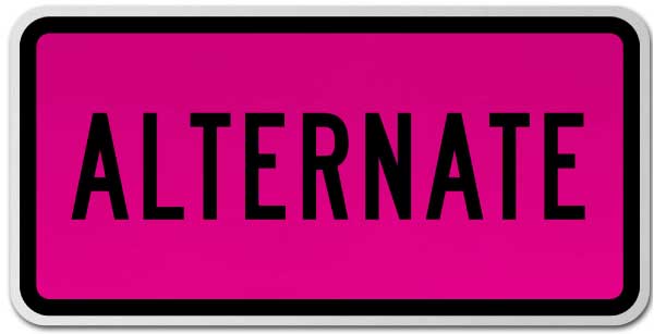 Alternative Route Marker Sign