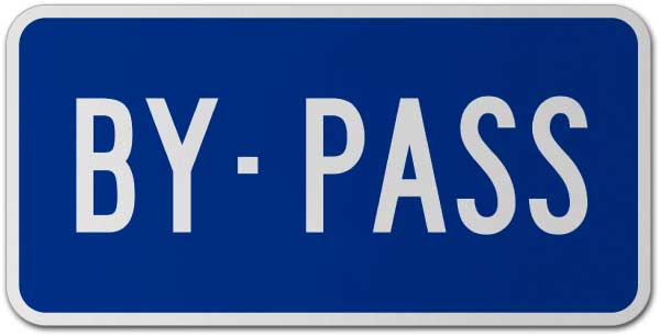 By-Pass Route Marker Sign