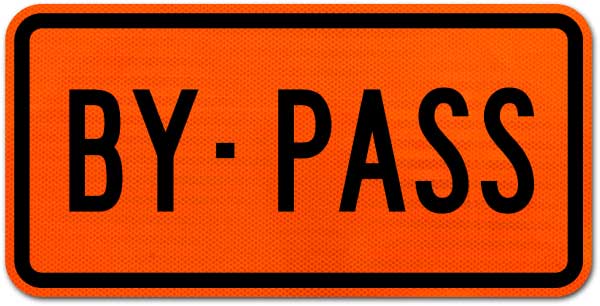 By-Pass Route Marker Sign