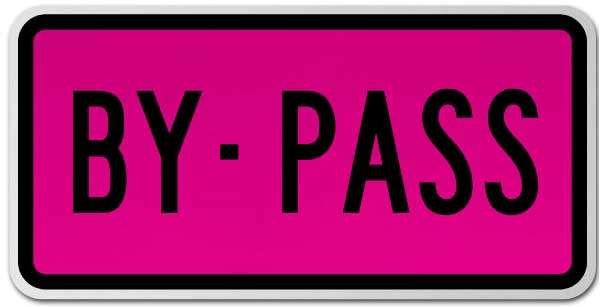 By-Pass Route Marker Sign