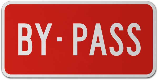 By-Pass Route Marker Sign