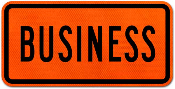 Business Route Marker Sign