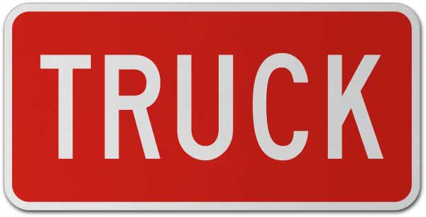 Truck Route Marker Sign
