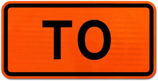 To Route Marker Sign