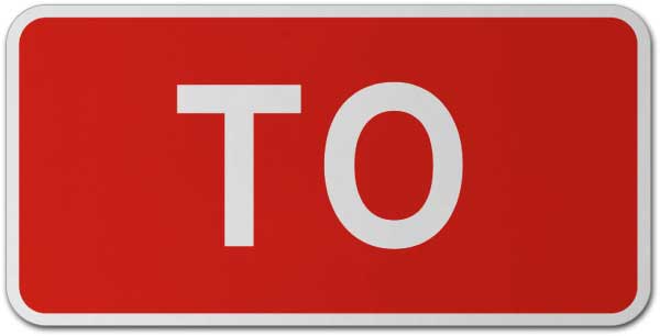 To Route Marker Sign