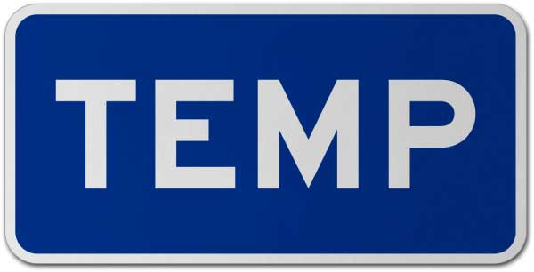 Temp Route Marker Sign