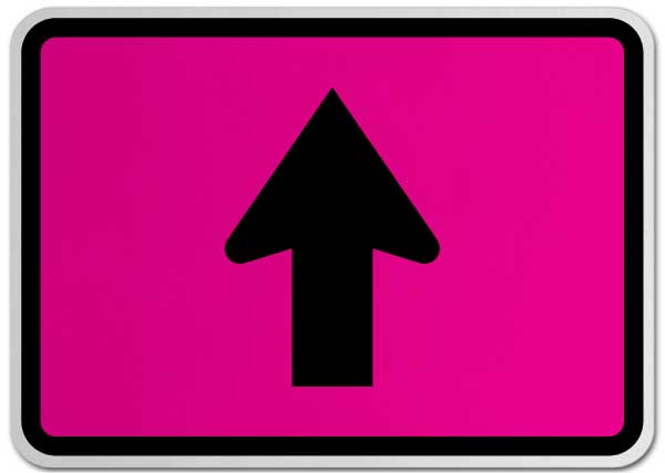 Straight Arrow (Auxiliary) Sign