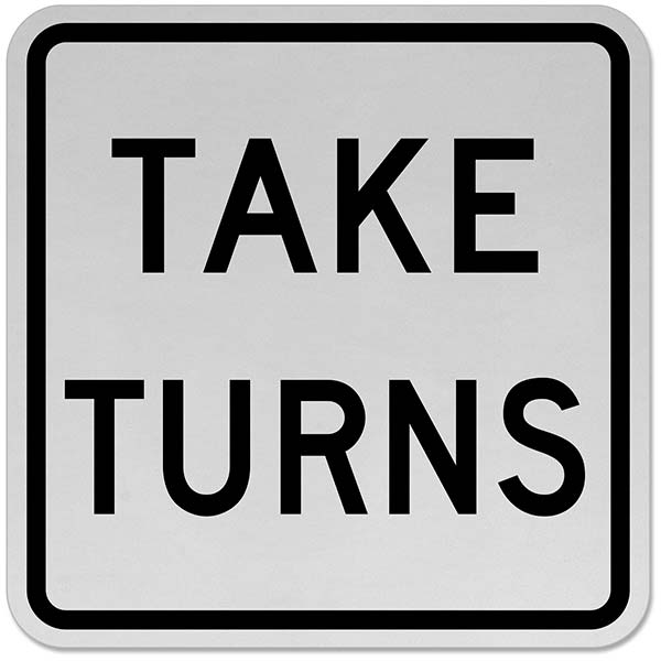 Take Turns Sign