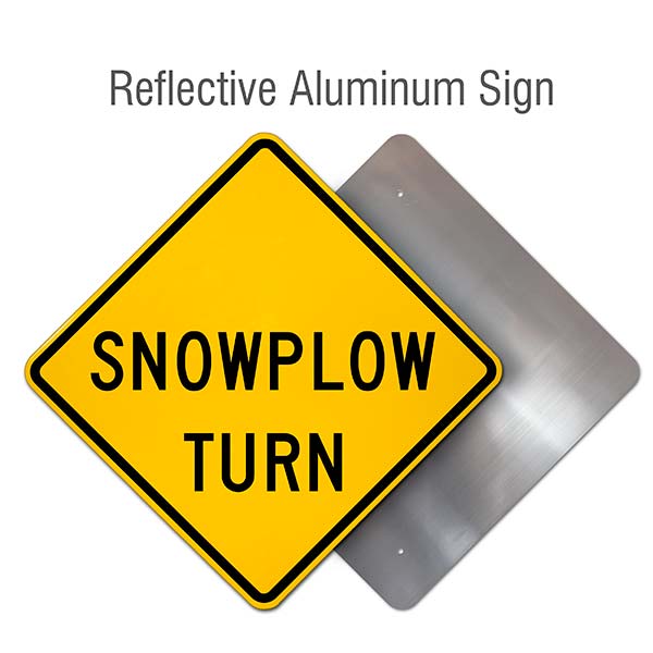 Snowplow Turn Sign