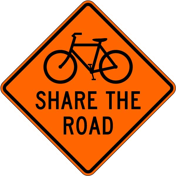 Share The Road Bicycle Sign