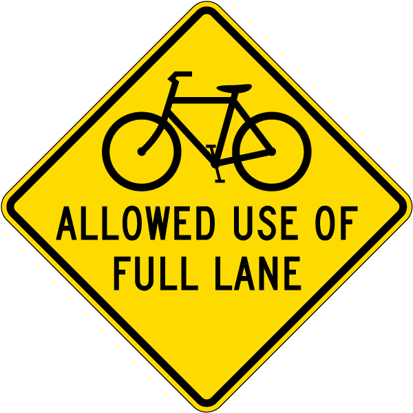 Allowed Use of Full Lane Sign