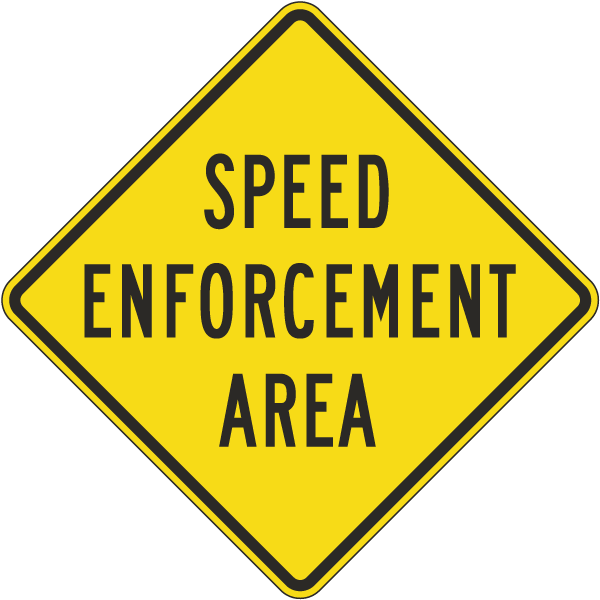 Speed Enforcement Area Sign
