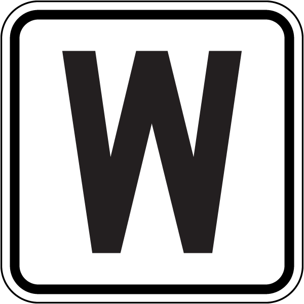 W Permits Sign