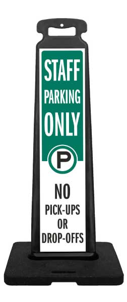 Staff Parking Only Vertical Panel