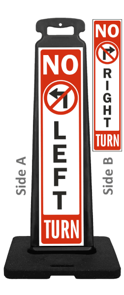 No Left Turn Vertical Panel