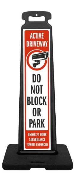 Do Not Block or Park Vertical Panel