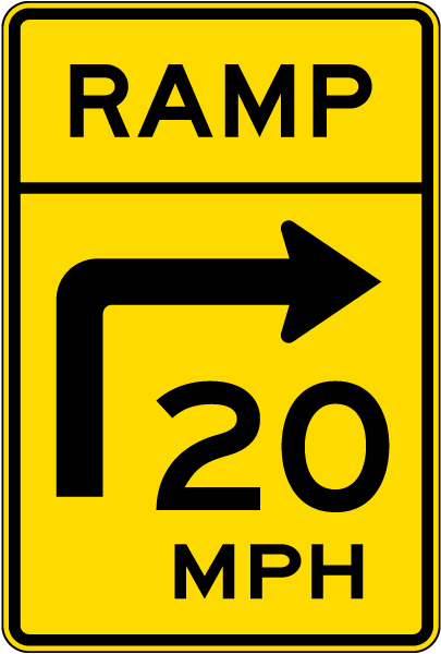 Ramp 20 MPH Sign