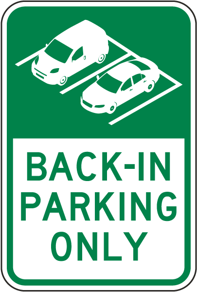 Back-in Parking Sign