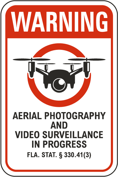 Florida Warning Video Surveillance In Progress Sign