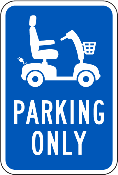 Electric Scooter Parking Only Sign