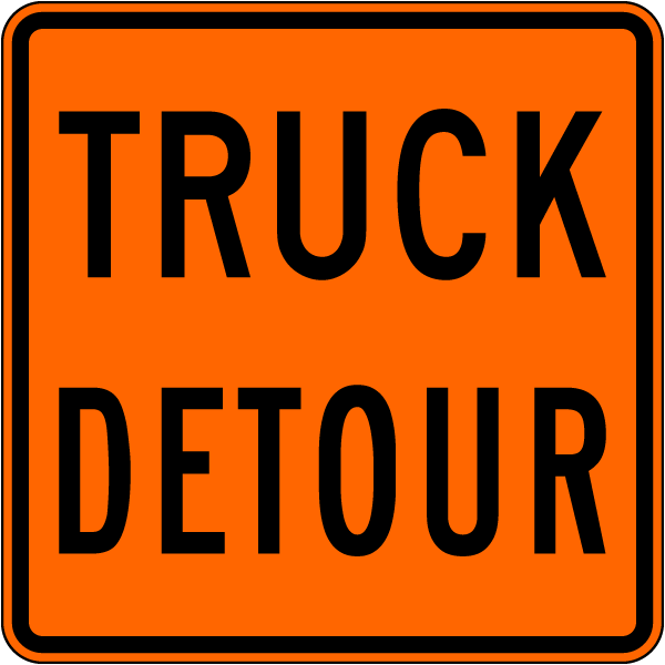 Truck Detour Sign