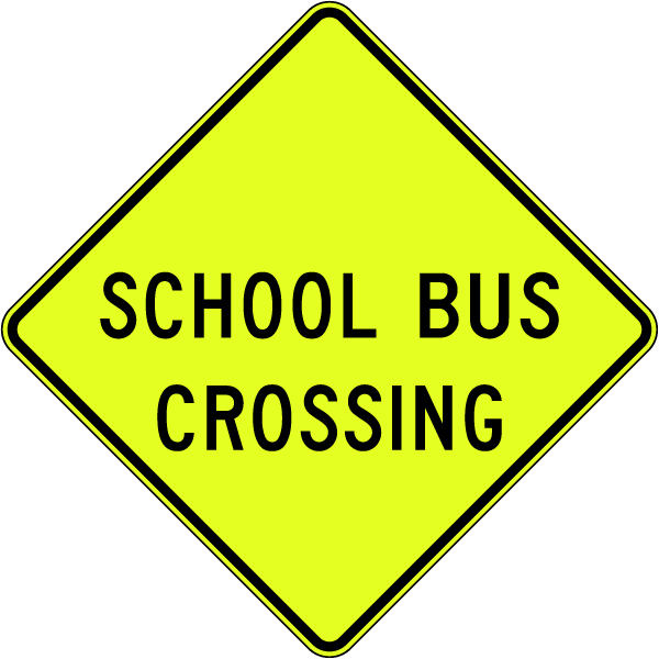 School Bus Crossing Sign