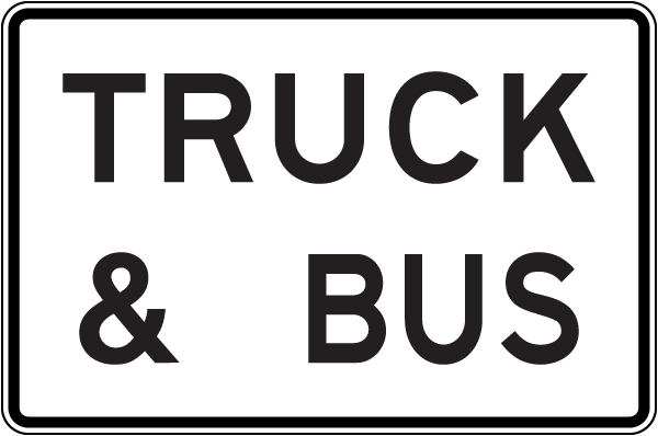 Truck And Bus Sign
