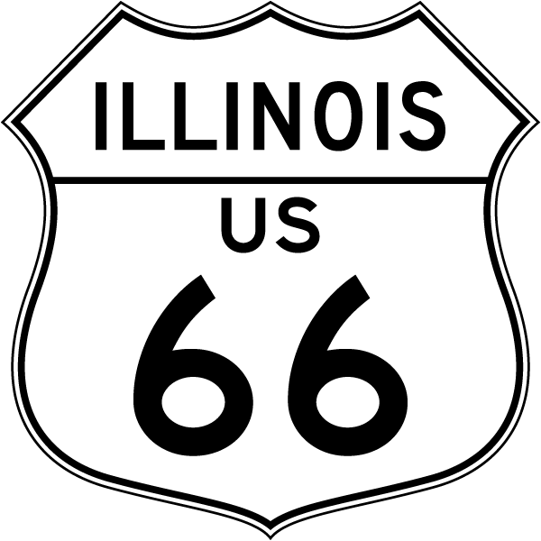 Illinois US 66 Replica Road Sign 