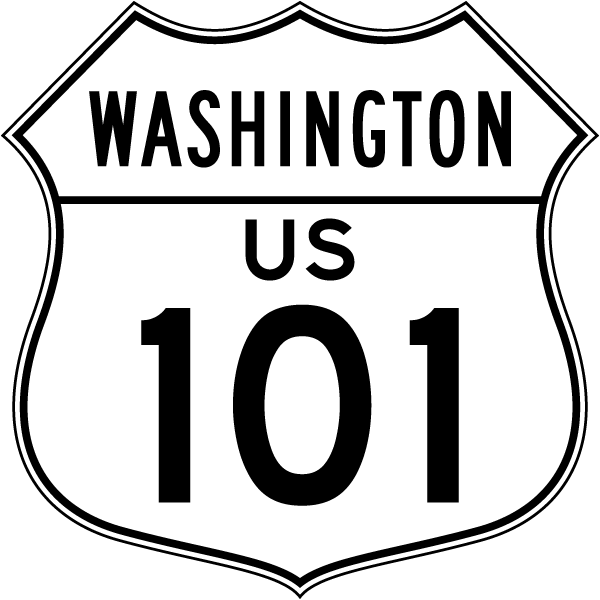 Washington US 101 Replica Road Sign