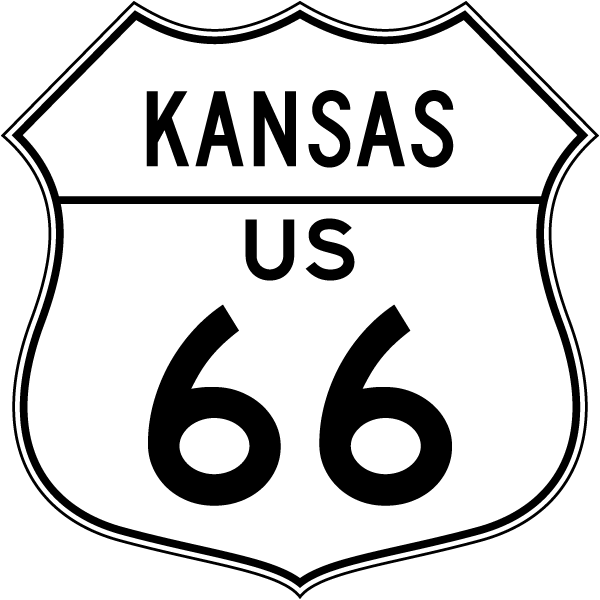 Kansas US 66 Replica Road Sign